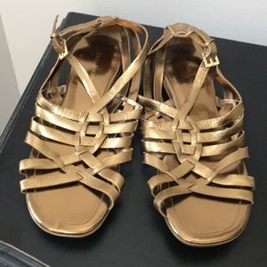 Gold Enzo Angioloni Braided Flats